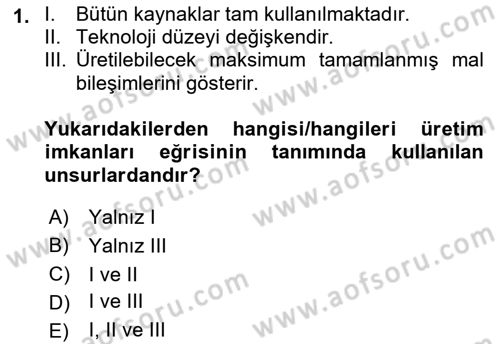 Afet Ekonomisi Ve Sigortacılığı Dersi 2021 - 2022 Yılı Yaz Okulu Sınavı 1. Soru