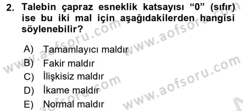 Afet Ekonomisi Ve Sigortacılığı Dersi 2023 - 2024 Yılı (Final) Dönem Sonu Sınavı 2. Soru