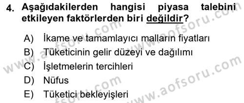 Afet Ekonomisi Ve Sigortacılığı Dersi 2023 - 2024 Yılı (Final) Dönem Sonu Sınavı 4. Soru