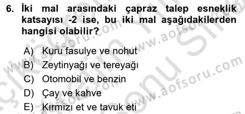 Afet Ekonomisi Ve Sigortacılığı Dersi 2023 - 2024 Yılı (Final) Dönem Sonu Sınavı 6. Soru