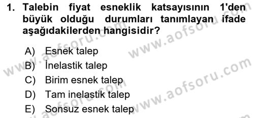Afet Ekonomisi Ve Sigortacılığı Dersi 2025 - 2026 Yılı (Vize) Ara Sınav Soruları 1. Soru