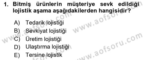Acil Durum ve Afetlerde Ulaştırma Yönetimi ve Uygulamaları Dersi 2023 - 2024 Yılı Yaz Okulu Sınav Soruları 1. Soru