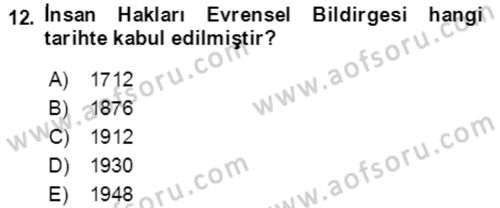 Göç Ve Göç Sorunları Dersi 2021 - 2022 Yılı (Vize) Ara Sınavı 12. Soru