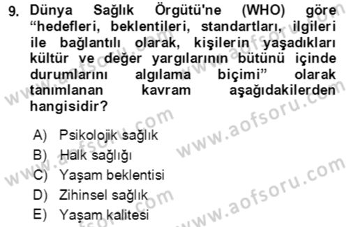 Göç Ve Göç Sorunları Dersi 2023 - 2024 Yılı (Final) Dönem Sonu Sınavı 9. Soru