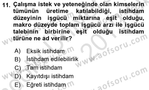 Göç Ve Göçmen Sorunları Dersi 2018 - 2019 Yılı 3 Ders Sınav Soruları 11. Soru