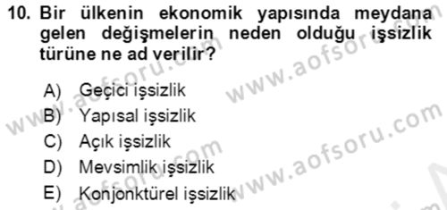 Göç Ve Göçmen Sorunları Dersi 2018 - 2019 Yılı (Final) Dönem Sonu Sınav Soruları 10. Soru