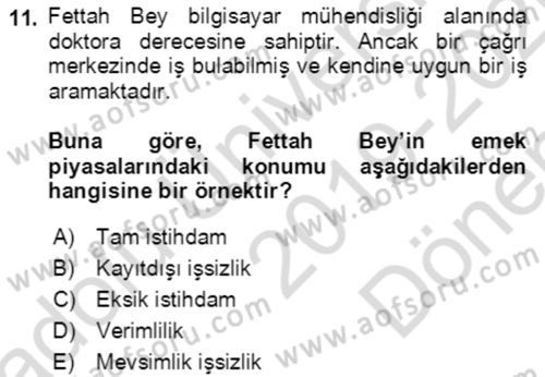 Göç Ve Göçmen Sorunları Dersi 2019 - 2020 Yılı (Final) Dönem Sonu Sınav Soruları 11. Soru