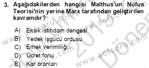 Göç Ve Göçmen Sorunları Dersi 2019 - 2020 Yılı (Final) Dönem Sonu Sınav Soruları 3. Soru