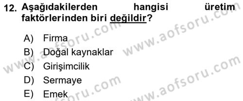 Göç Ve Göçmen Sorunları Dersi 2020 - 2021 Yılı Yaz Okulu Sınav Soruları 12. Soru