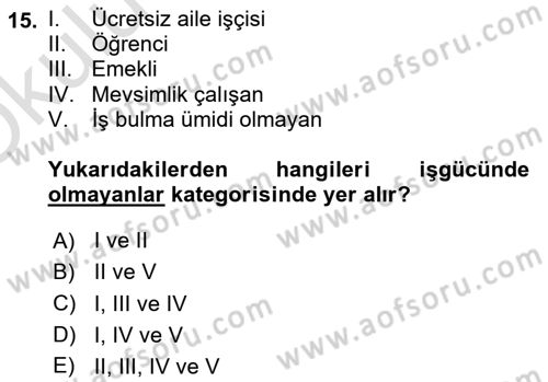 Göç Ve Göçmen Sorunları Dersi 2020 - 2021 Yılı Yaz Okulu Sınav Soruları 15. Soru