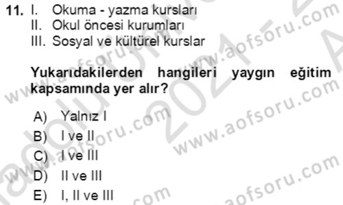 Göç Ve Göçmen Sorunları Dersi Ara Sınavı Deneme Sınav Soruları 11. Soru