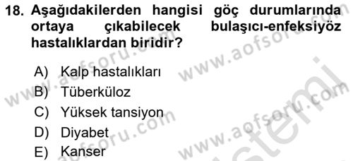 Göç Ve Göçmen Sorunları Dersi 2021 - 2022 Yılı Yaz Okulu Sınav Soruları 18. Soru