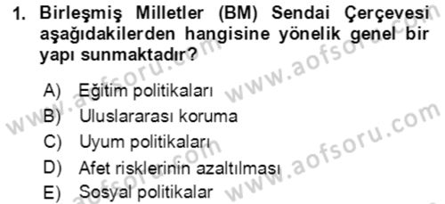 Göç Ve Göçmen Sorunları Dersi 2022 - 2023 Yılı Yaz Okulu Sınav Soruları 1. Soru