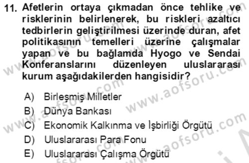 Göç Ve Göçmen Sorunları Dersi Ara Sınavı Deneme Sınav Soruları 11. Soru