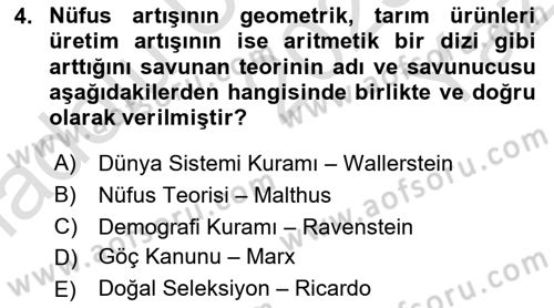 Göç Ve Göçmen Sorunları Dersi 2025 - 2026 Yılı Yaz Okulu Sınav Soruları 4. Soru