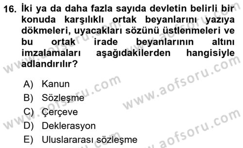 Özel Gereksinimli Bireyler İçin Afet ve Acil Durum Yönetimi Dersi 2024 - 2025 Yılı (Vize) Ara Sınav Soruları 16. Soru