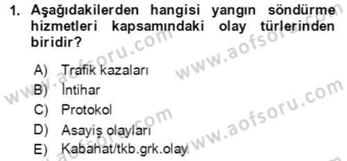 Acil Çağrı Yönetimi Dersi 2018 - 2019 Yılı (Vize) Ara Sınav Soruları 1. Soru
