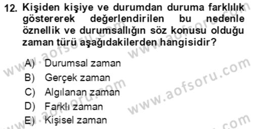 Acil Çağrı Yönetimi Dersi 2018 - 2019 Yılı (Vize) Ara Sınav Soruları 12. Soru