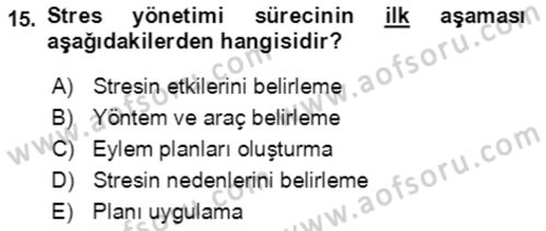Acil Çağrı Yönetimi Dersi 2018 - 2019 Yılı (Vize) Ara Sınav Soruları 15. Soru