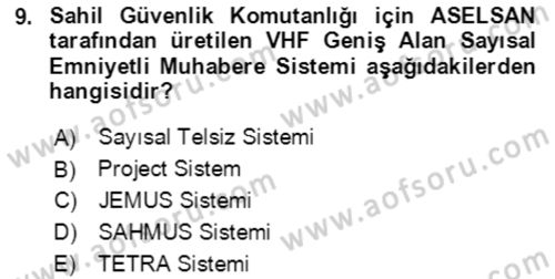 Acil Çağrı Yönetimi Dersi 2018 - 2019 Yılı (Vize) Ara Sınav Soruları 9. Soru