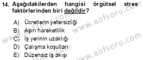 Acil Çağrı Yönetimi Dersi 2021 - 2022 Yılı (Vize) Ara Sınav Soruları 14. Soru