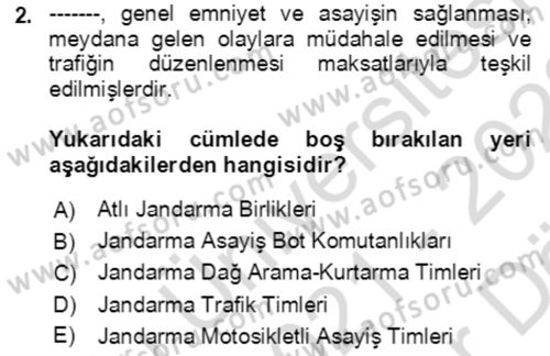 Acil Çağrı Yönetimi Dersi 2021 - 2022 Yılı (Vize) Ara Sınav Soruları 2. Soru