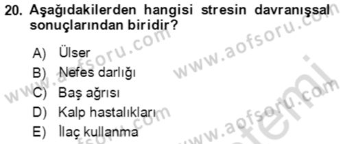 Acil Çağrı Yönetimi Dersi 2021 - 2022 Yılı (Vize) Ara Sınav Soruları 20. Soru