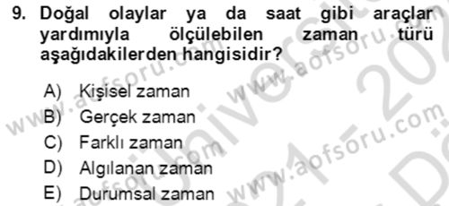 Acil Çağrı Yönetimi Dersi 2021 - 2022 Yılı (Vize) Ara Sınav Soruları 9. Soru