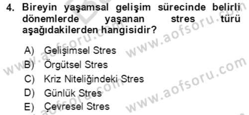 Acil Çağrı Yönetimi Dersi 2021 - 2022 Yılı (Final) Dönem Sonu Sınavı 4. Soru