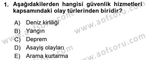 Acil Çağrı Yönetimi Dersi 2021 - 2022 Yılı Yaz Okulu Sınav Soruları 1. Soru