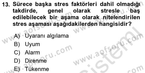 Acil Çağrı Yönetimi Dersi 2022 - 2023 Yılı Yaz Okulu Sınav Soruları 13. Soru
