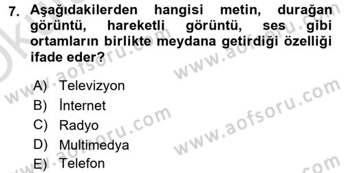 Acil Çağrı Yönetimi Dersi 2022 - 2023 Yılı Yaz Okulu Sınav Soruları 7. Soru