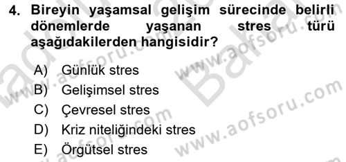 Acil Çağrı Yönetimi Dersi 2023 - 2024 Yılı (Vize) Ara Sınav Soruları 4. Soru