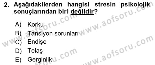 Acil Çağrı Yönetimi Dersi 2023 - 2024 Yılı (Final) Dönem Sonu Sınav Soruları 2. Soru