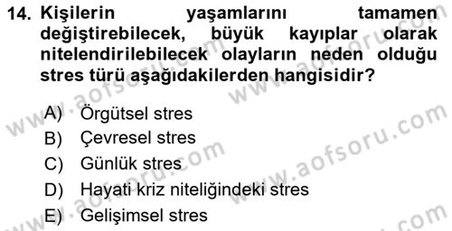 Acil Çağrı Yönetimi Dersi 2024 - 2025 Yılı (Vize) Ara Sınav Soruları 14. Soru