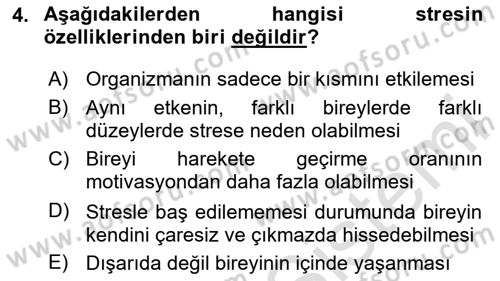 Acil Çağrı Yönetimi Dersi 2024 - 2025 Yılı (Vize) Ara Sınav Soruları 4. Soru