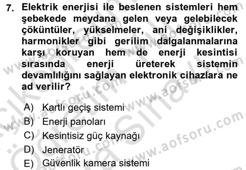 Acil Çağrı Yönetimi Dersi 2025 - 2026 Yılı (Vize) Ara Sınav Soruları 7. Soru