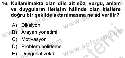 Acil Çağrı Yönetimi Dersi 2025 - 2026 Yılı Yaz Okulu Sınav Soruları 16. Soru