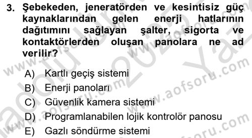 Acil Çağrı Yönetimi Dersi 2025 - 2026 Yılı Yaz Okulu Sınav Soruları 3. Soru