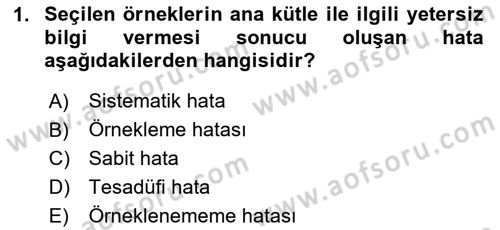 Veri Analizi Ve Değerlendirme Dersi 2023 - 2024 Yılı (Final) Dönem Sonu Sınav Soruları 1. Soru
