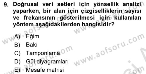 Veri Analizi Ve Değerlendirme Dersi 2023 - 2024 Yılı (Final) Dönem Sonu Sınav Soruları 9. Soru