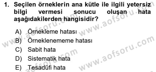 Veri Analizi Ve Değerlendirme Dersi 2024 - 2025 Yılı (Vize) Ara Sınav Soruları 1. Soru