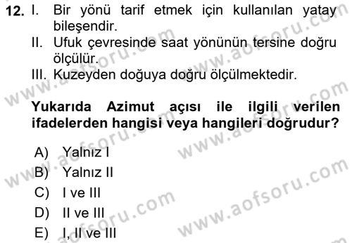 Veri Analizi Ve Değerlendirme Dersi Yaz Okulu Sınavı Deneme Sınav Soruları 12. Soru