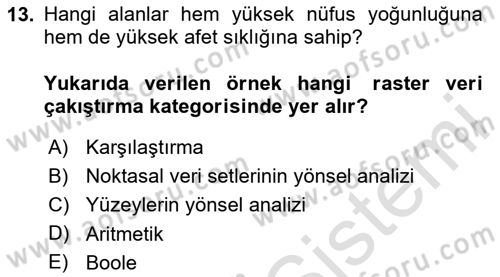 Veri Analizi Ve Değerlendirme Dersi Yaz Okulu Sınavı Deneme Sınav Soruları 13. Soru