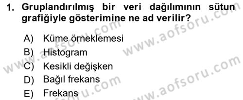 Veri Analizi Ve Değerlendirme Dersi 2025 - 2026 Yılı (Final) Dönem Sonu Sınav Soruları 1. Soru
