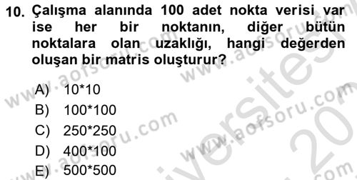 Veri Analizi Ve Değerlendirme Dersi 2025 - 2026 Yılı (Final) Dönem Sonu Sınav Soruları 10. Soru