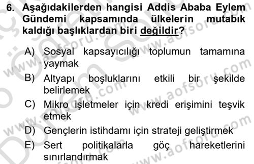 Sürdürülebilir Kentsel Dayanıklılık Dersi 2025 - 2026 Yılı (Final) Dönem Sonu Sınav Soruları 6. Soru