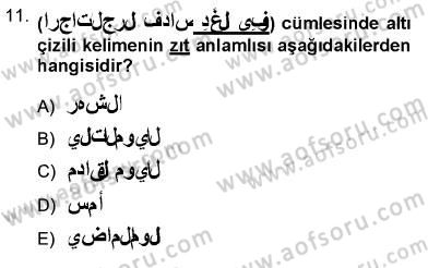 Arapça 3 Dersi 2012 - 2013 Yılı (Final) Dönem Sonu Sınav Soruları 11. Soru