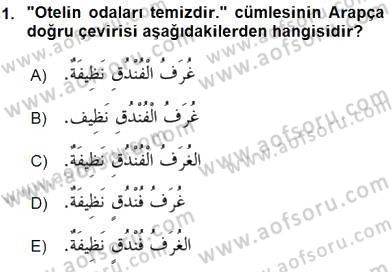 Arapça 3 Dersi 2016 - 2017 Yılı (Final) Dönem Sonu Sınav Soruları 1. Soru