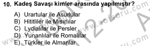 Arkeolojik Alan Yönetimi Dersi 2012 - 2013 Yılı (Vize) Ara Sınav Soruları 10. Soru